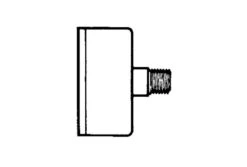 Splash-X Manometer Ø63mm RVS Kast 1/4" Achteraansluiting Bereik 0-16 Bar, Glycerine Gevuld -Zwembad Verkoop achteraansluiting manometer 2