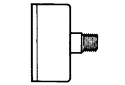 Splash-X Manometer Ø63mm Stalen Kast 1/4" Achteraansluiting Bereik 0-10 Bar -Zwembad Verkoop achteraansluiting manometer 9 vb 2