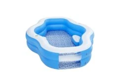 Bestway Splashview Opblaasbaar Zwembad | 270 X 198 X 51 Cm -Zwembad Verkoop bestway familiebad plusvorm splashview 270 voor aanzicht schuin