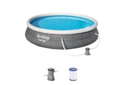 Bestway Fast Set Rotan Zwembad | Ø 396 X 84 Cm -Zwembad Verkoop bestway fast set rotan accesoires 1 1