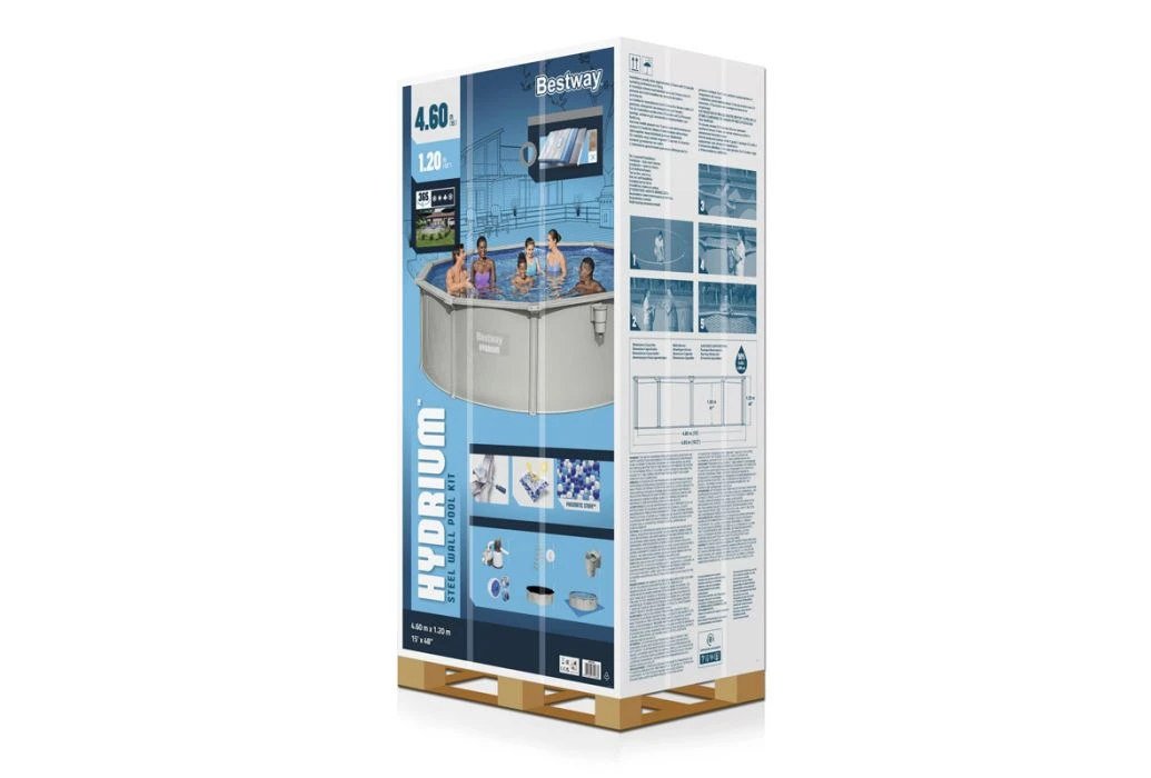 Bestway Hydrium Metalen Zwembad | Ø 460 X 120 Cm 11 Bestway Hydrium Metalen Zwembad | Ø 460 X 120 Cm - Afbeelding 9