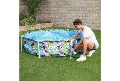 Bestway Steel Pro Zwembad Met Zonnescherm | Ø 244 X 51 Cm -Zwembad Verkoop bestway opzet zwembad 244 met zonnescherm installatie