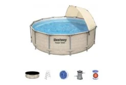 Bestway Power Steel Rotan Zwembad | Ø 396 X 107 Cm -Zwembad Verkoop bestway power steel rotan zwembad 396 x 107 cm 3