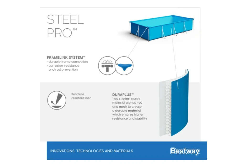 Bestway Steel Pro Zwembad Set | 300 X 201 X 66 Cm 8 Bestway Steel Pro Zwembad Set | 300 X 201 X 66 Cm - Afbeelding 6