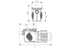 Emaux Super-Power Pomp | 1 KW 7 Emaux Super-Power Pomp | 1 KW -Zwembad Verkoop emaux sph technische tekening 2