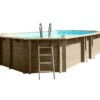 GRE Gré Houten Zwembad Normandië | 620 X 395 X 136 Cm -Zwembad Verkoop gr houten zwembad normandi 637 x 412 x 133 1