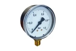 Splash-X Manometer Ø63mm Kunststof 1/4" Onderaansluiting Bereik 0-1 Bar