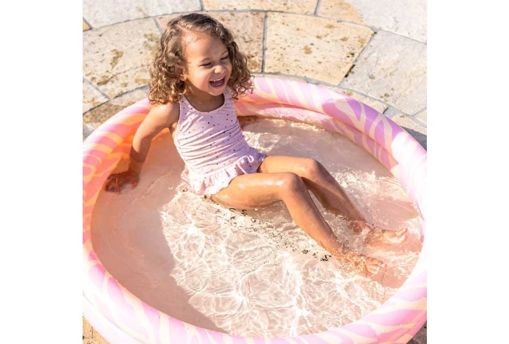 Swim Essentials Baby Zwembad Ø100 Cm | Roze Zebra 4 Swim Essentials Baby Zwembad Ø100 Cm | Roze Zebra - Afbeelding 2